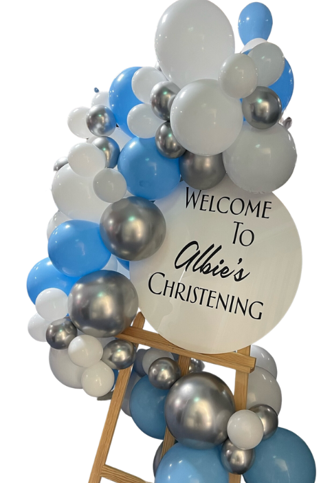 baby shower christening balloons