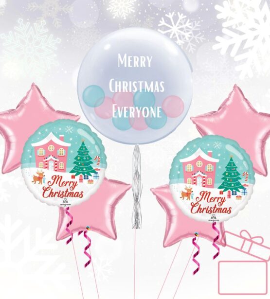 Christmas Personalised Bubble Balloon Bouquet