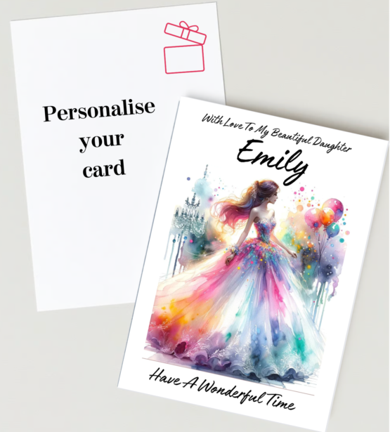 Enchanting Watercolour Prom Greeting Cards: Perfect for Personalised Touches!"
