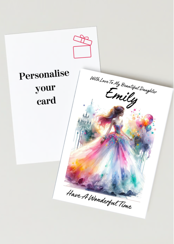 Enchanting Watercolour Prom Greeting Cards: Perfect for Personalised Touches!"