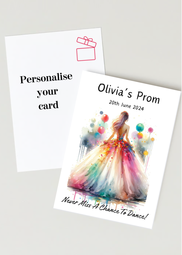 Prom greeting cards