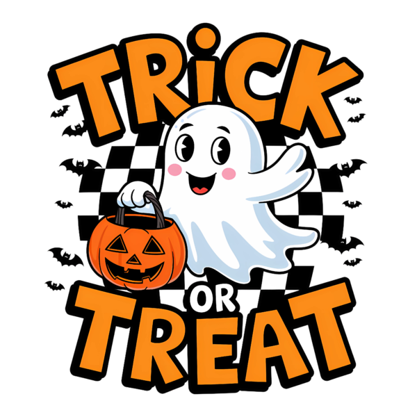 Personalised Halloween Trick or Treat Drawstring Bags with Spooky Designs - Image 2