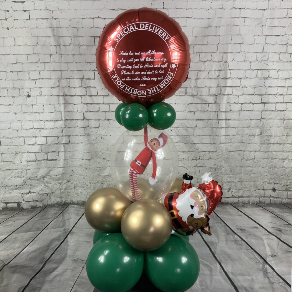 Naughty Elf Quick Link Balloon Display – Personalised & Festive