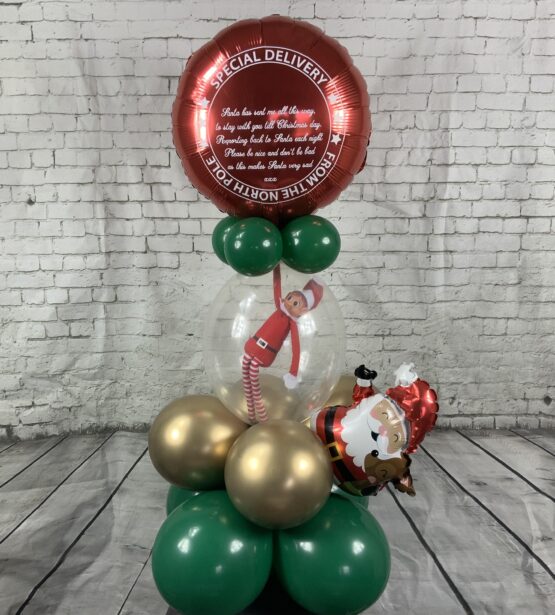 Naughty Elf Quick Link Balloon Display – Personalised & Festive