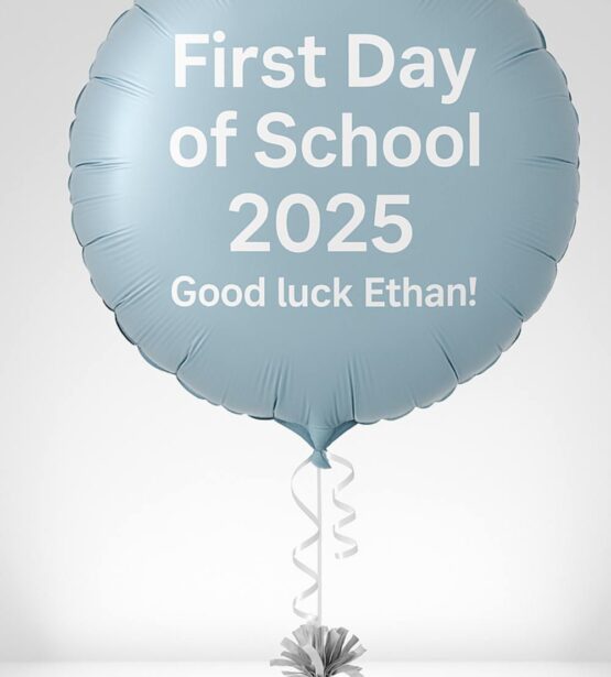 Back to School Personalised Balloon – Helium Foil | First Day of School Gift