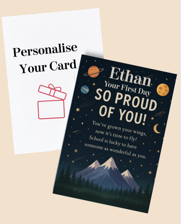 Personalised First Day of School Card – Starry Night ‘So Proud of You’ Design