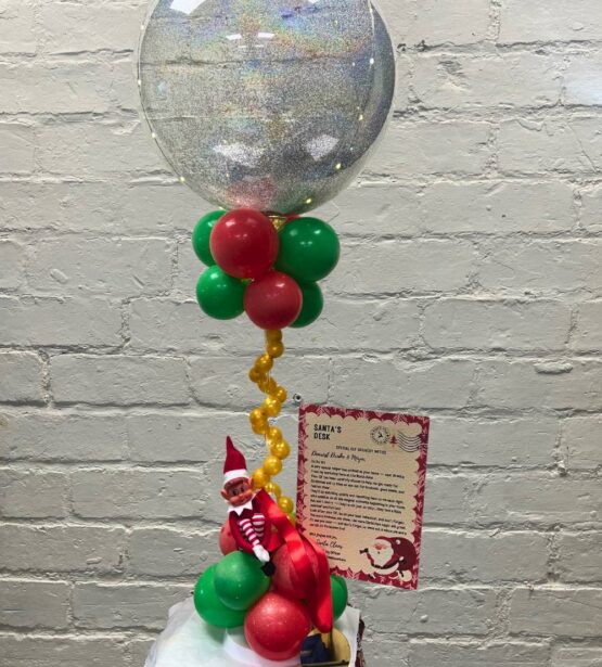 naughty Elf Light-Up Balloon Display