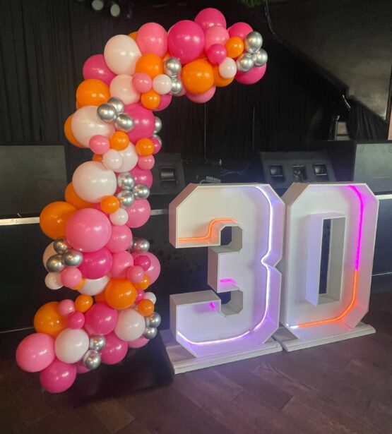 9ft Freestanding Organic Balloon Garland