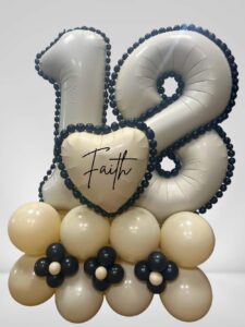 Deluxe framed Number Balloon Display