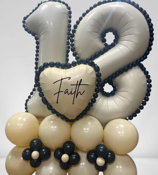 Deluxe framed Number Balloon Display